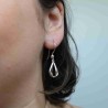 Boucles d'oreilles en argent forme ronde évidée