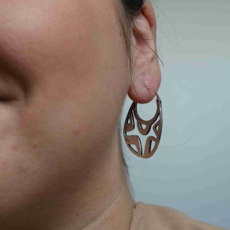 Boucles d'oreilles en argent forme de panier